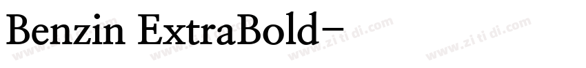 Benzin ExtraBold字体转换